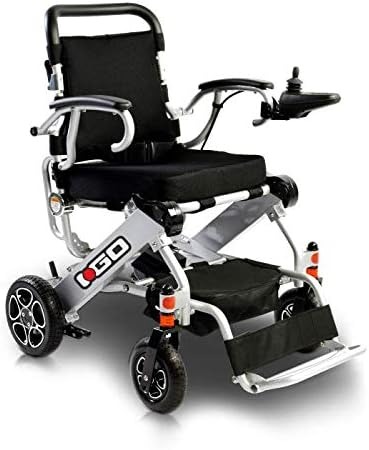 Pride Mobility i-Go Power Chair – Folding Electric Wheelchair for Adult with Joystick (Silver)