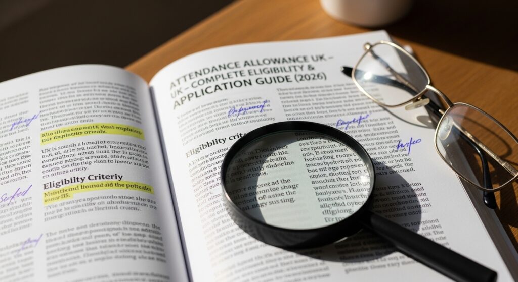 Attendance Allowance UK – Complete Eligibility & Application Guide (2026)