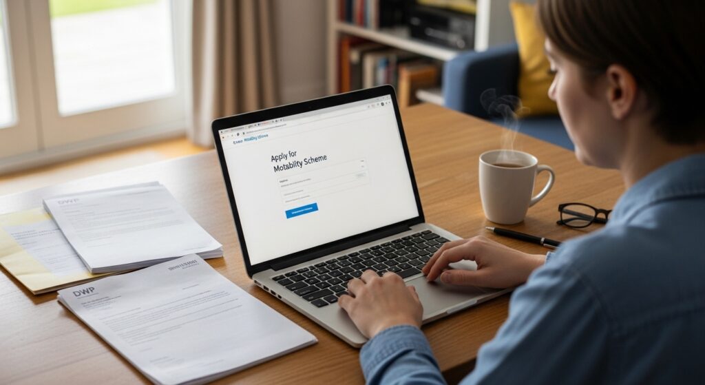 Applying for Motability Scheme online in the UK