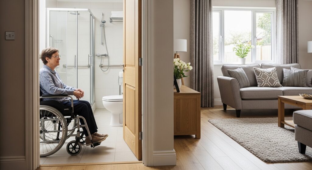 Adapted UK home with wheelchair access for council tax disability reduction
