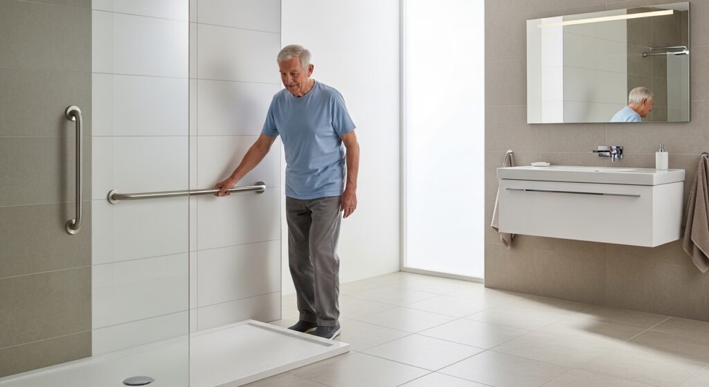 safe bathroom grab rail elderly UK