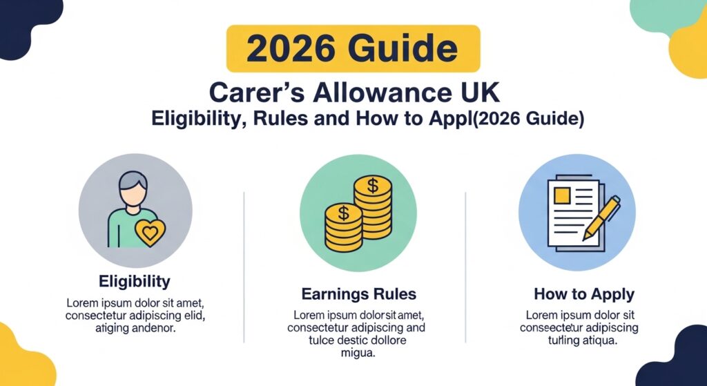 Carer’s Allowance UK, Family Caregiver Benefits, Disability Support 2026, UK Carer Guide, Eligibility Rules, Earnings Limits, How to Apply Carer’s Allowance, UK Benefits for Carers, Carer Financial Support, Disability Assistance UK