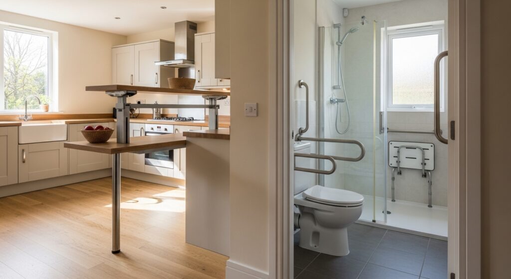 Accessible home setup for wheelchair user in UK