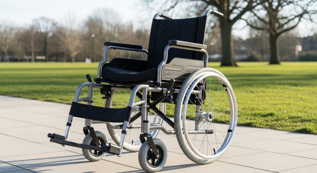 Days Escape Lite lightweight wheelchair in outdoor UK setting