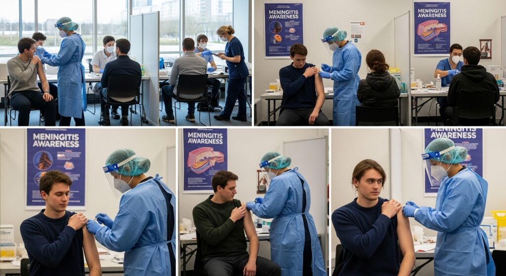 “Kent meningitis outbreak 2026 map showing affected areas around Canterbury and University of Kent”